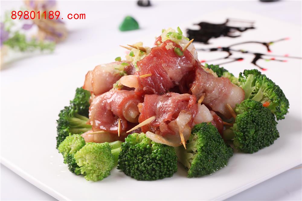 小炒培根虾仁